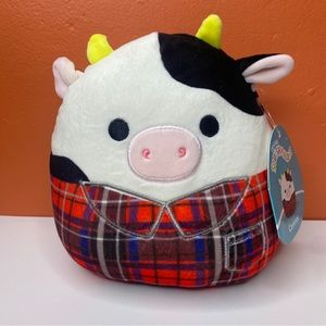 Squishmallow Connor the Cow in Plaid Flannel 7”